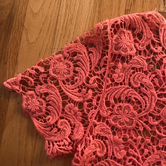 Peach lace long crop top - Picture 9 of 15